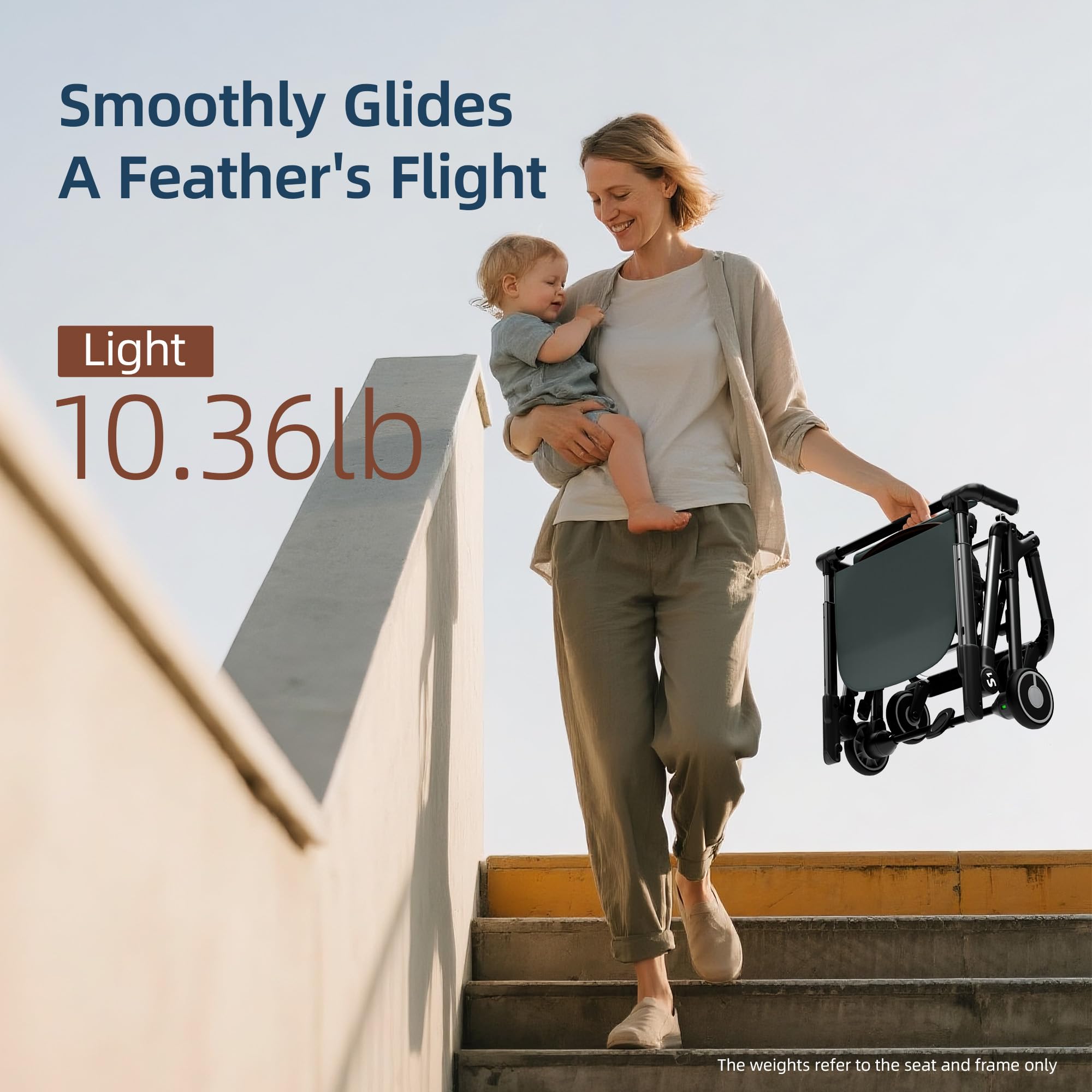 Bebehoo S1 aluminum frame conveys durability for daily adventures.