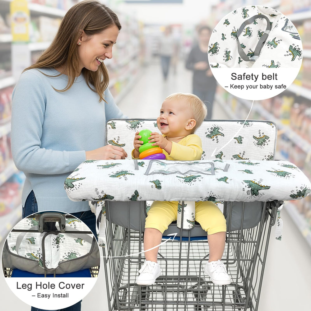 BeBeJoJo baby cart cover featuring extended straps for secure fit.