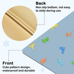 Non-slip bottom keeps BeBeJoJo mat in place during meals.