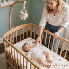 BeBeJoJo bassinet sheets with waterproof bottom layer for dry nights