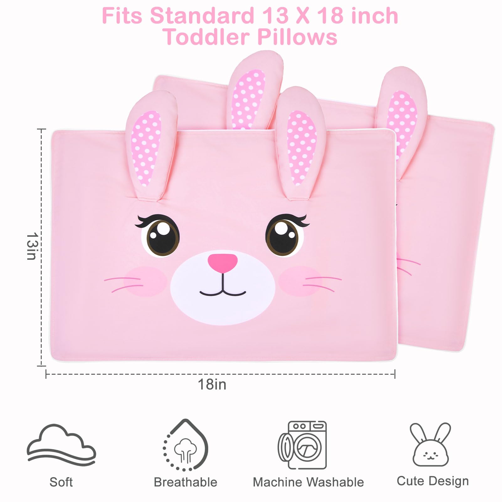 BeBeJoJo pillowcase with envelope closure keeps the pillow secure during restless nights.