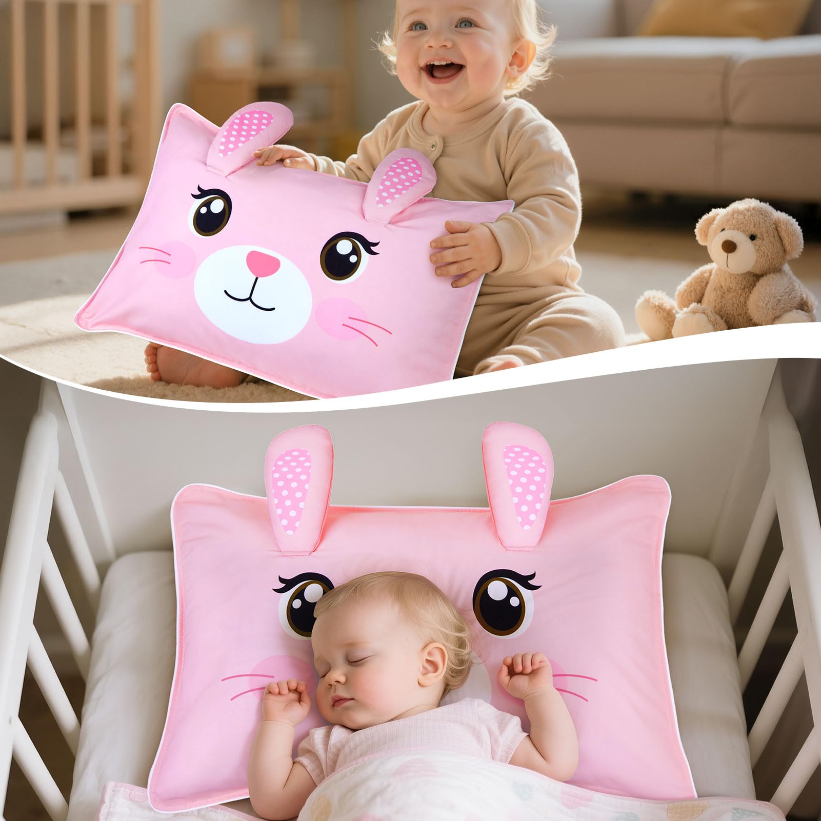 BeBeJoJo pillowcase with reinforced seams enhances durability through frequent washing.