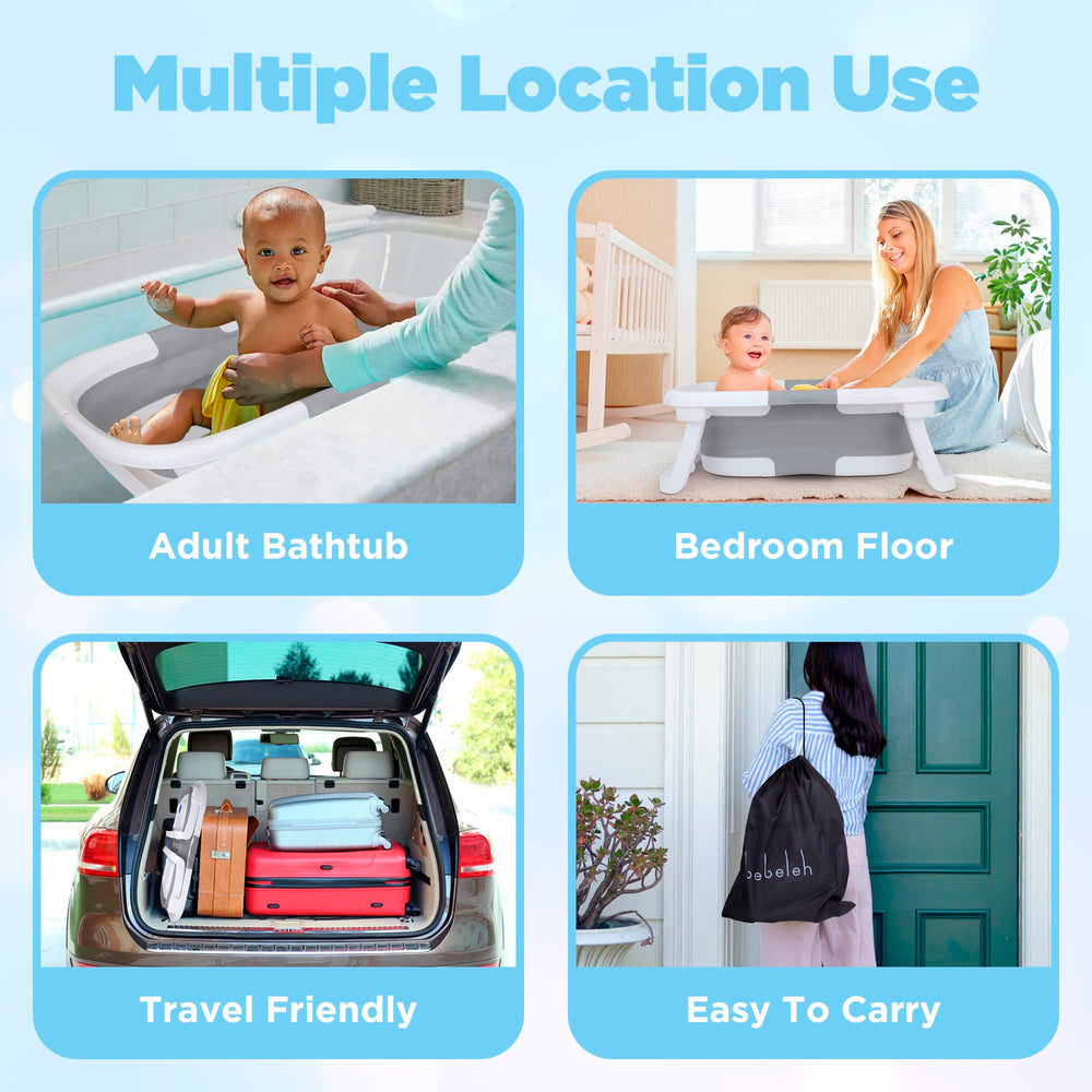 BEBELEH anti-slip bottom with hanging loop for steady use and dry storage.