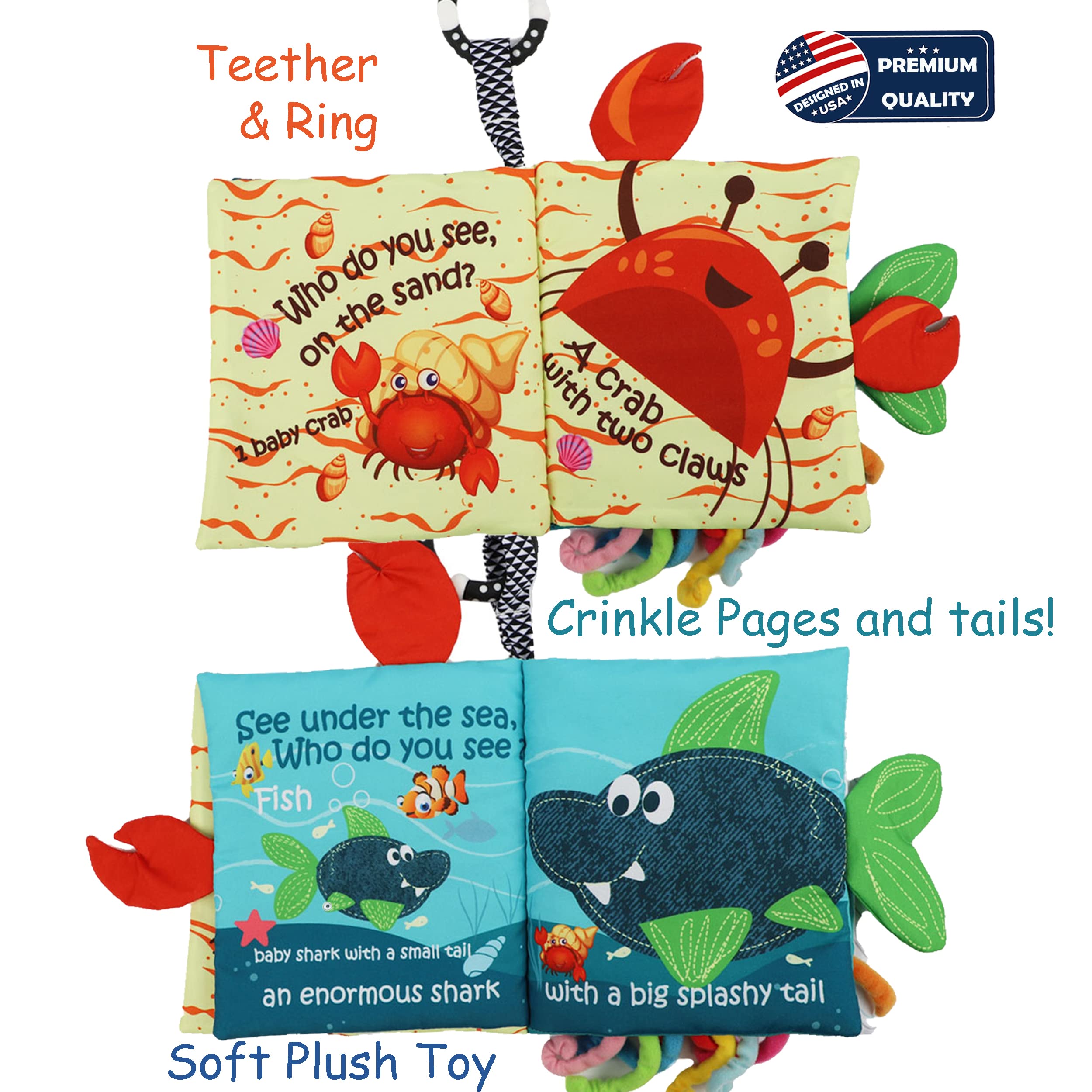 bebemondo teether ring keeps the book within reach and easy to attach.