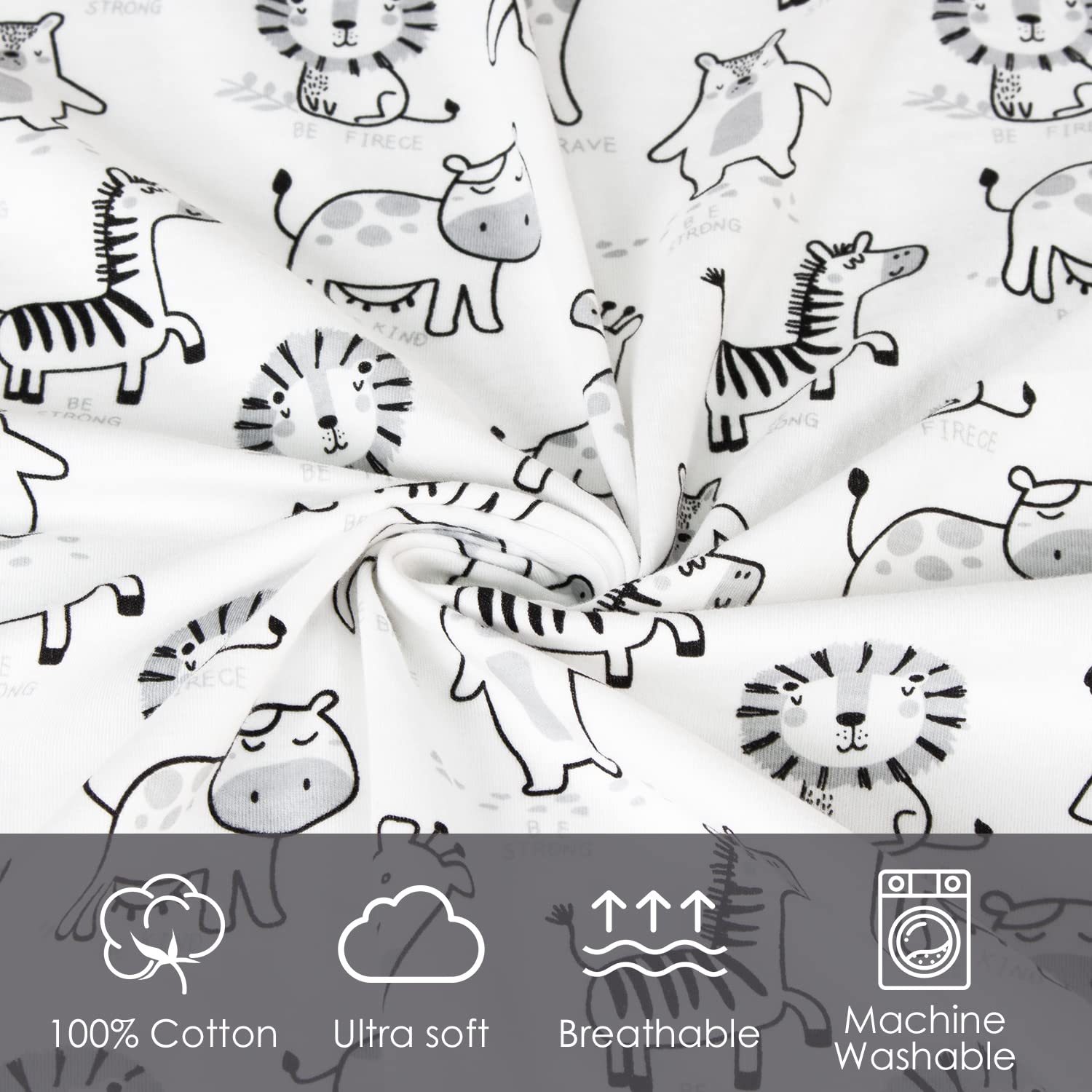 Beberoad Love bassinet sheet rectangular fit keeps mattress snug and tidy.