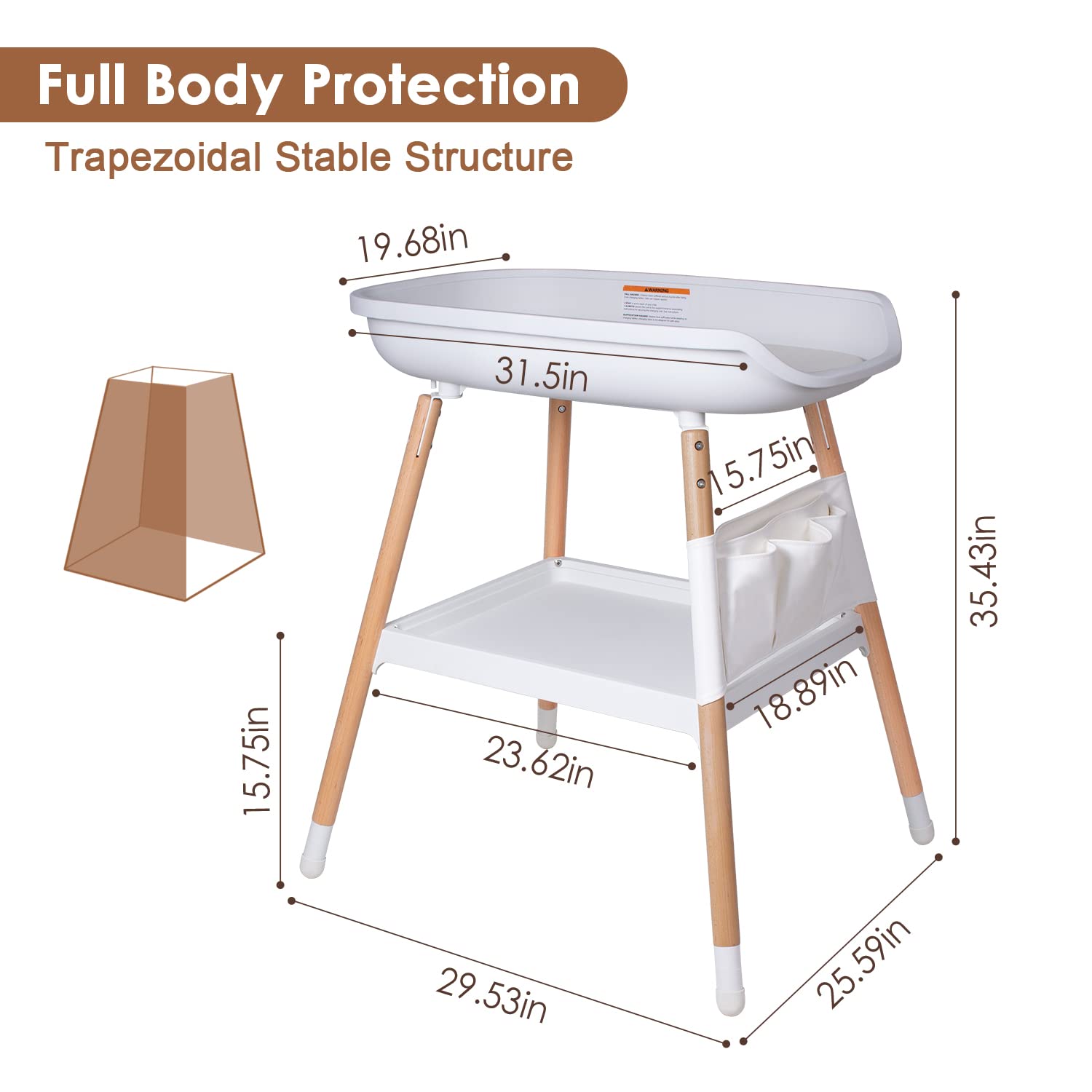 Beberoad Love waterproof top is easy to wipe clean.