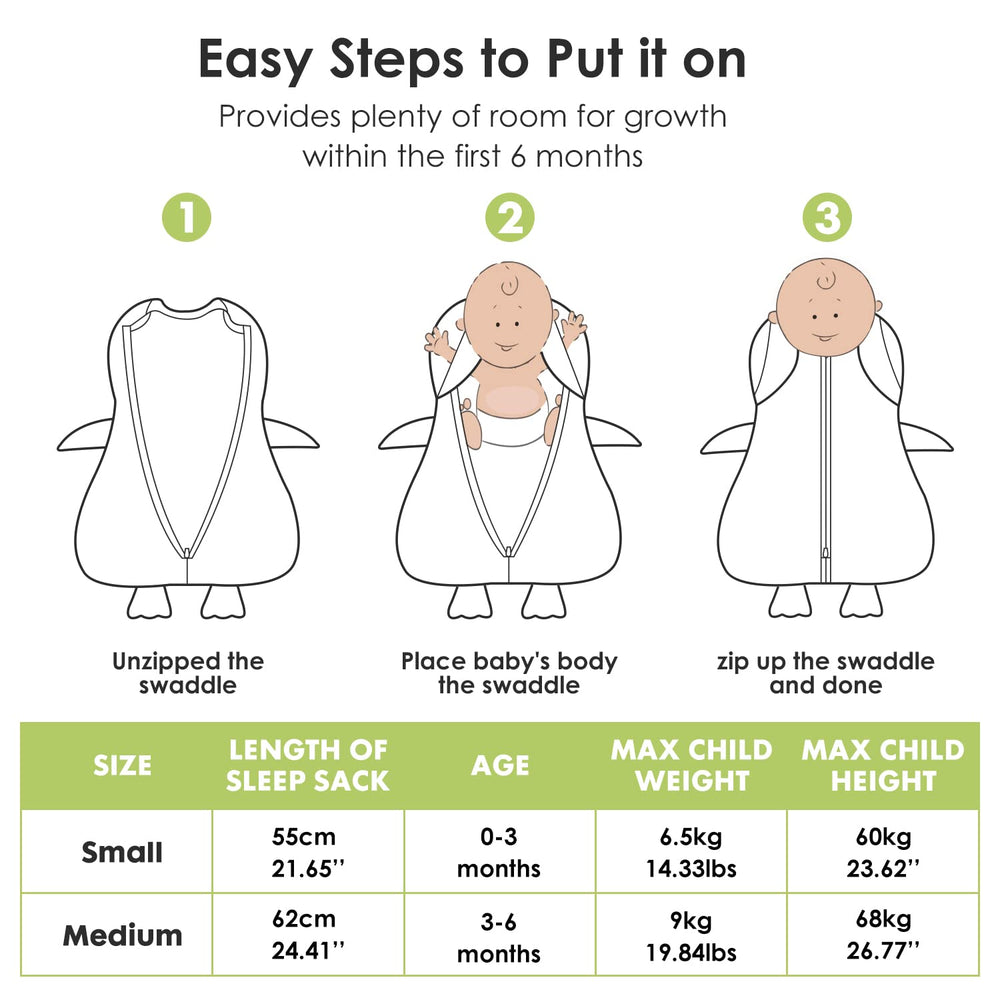 Beberoad Love swaddle 1 pack ready for use on the go