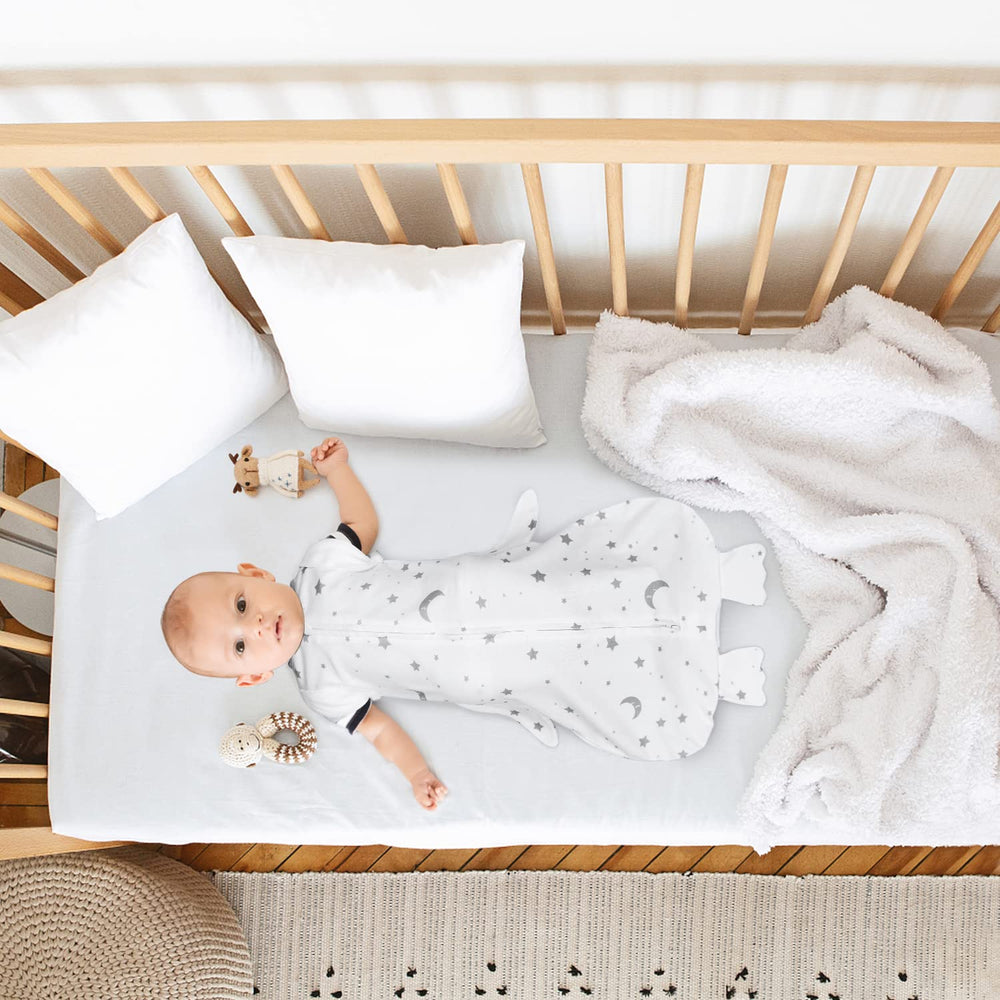 Beberoad Love swaddle bear pattern provides snug nap security