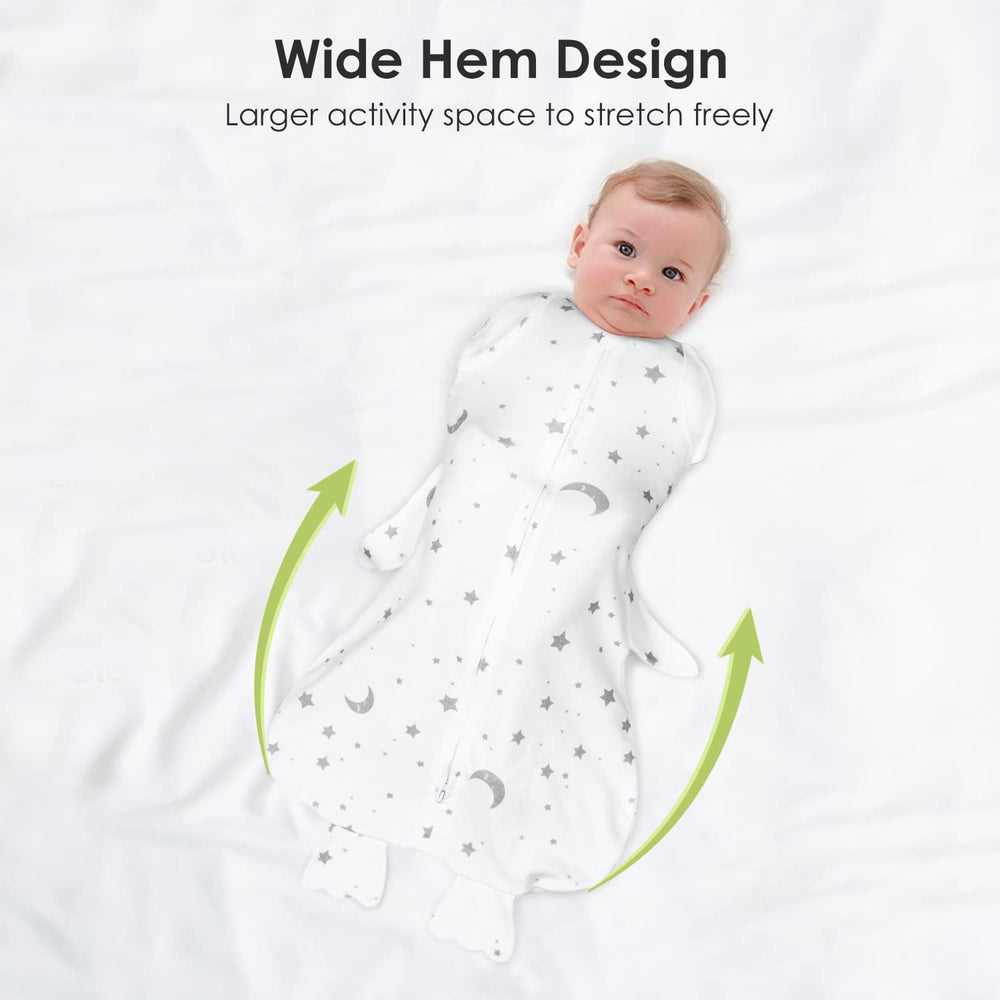 Beberoad Love swaddle elephant pattern with calm soothing visuals