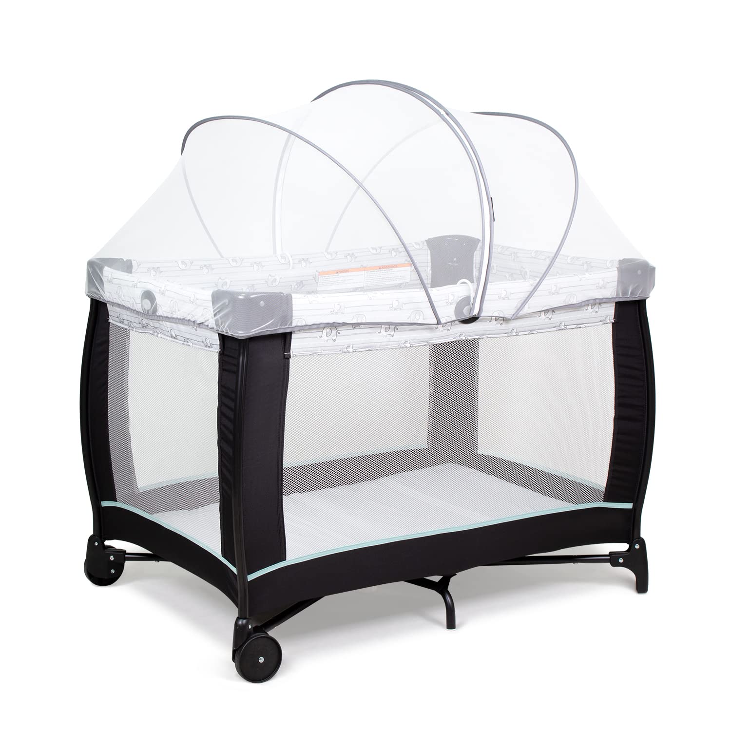Beberoad Love portable playard cover with mosquito net protects baby during outdoor play