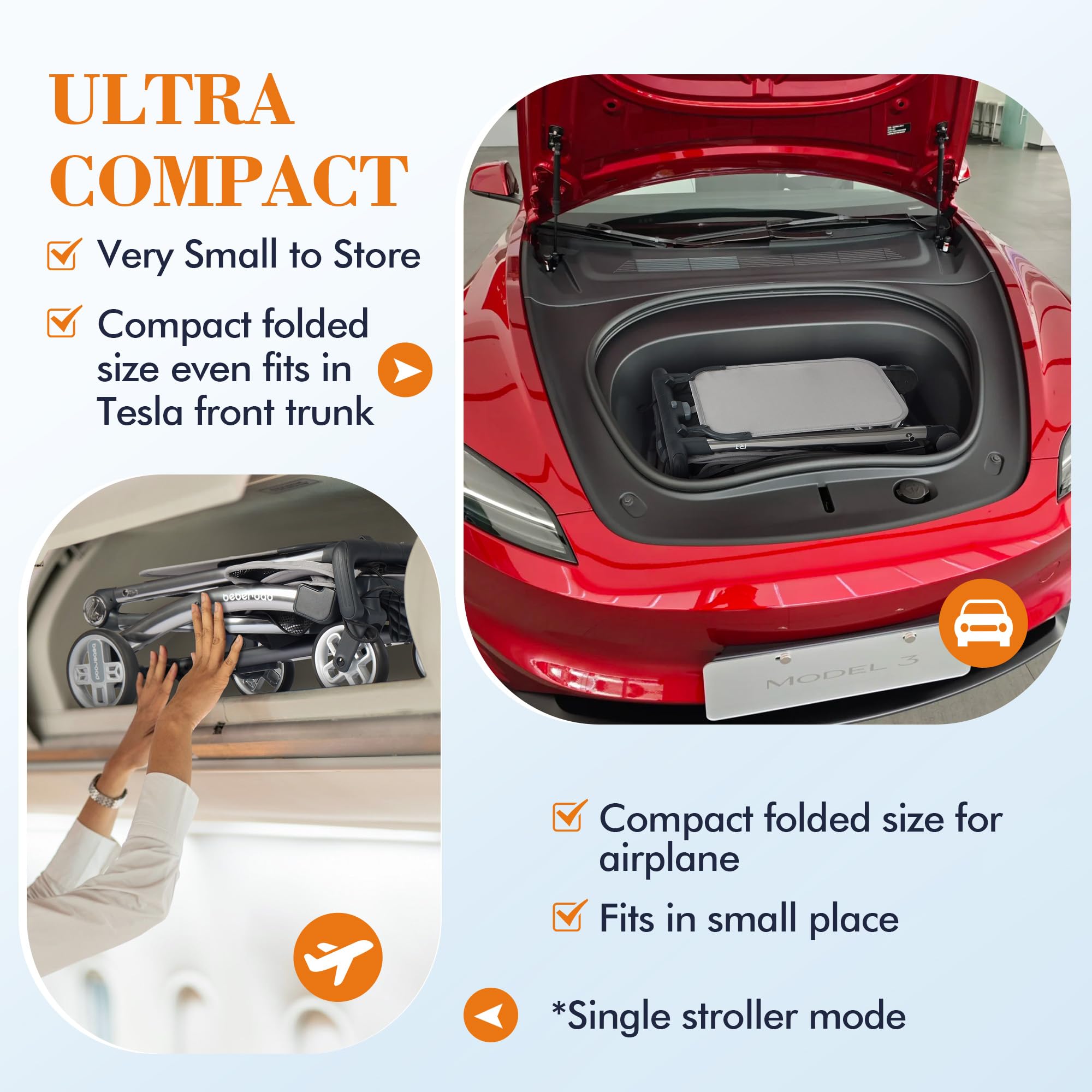 Beberoad Love R1 auto-folding patent simplifies travel prep.