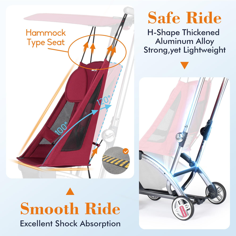 Beberoad Love R1 lightweight aluminum frame fits easily in the car trunk