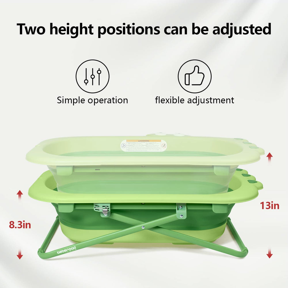 Beberoad Love space-saving bath tub green ideal for small bathrooms.