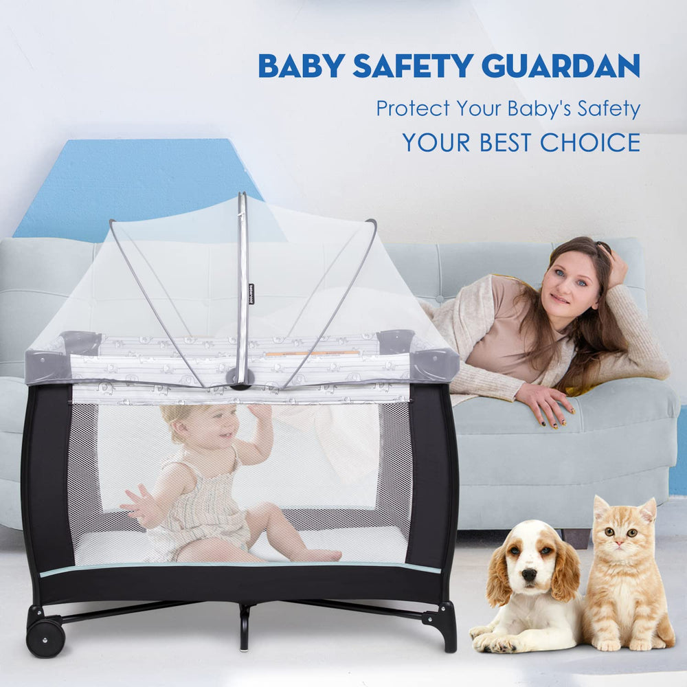 Beberoad Love universal-fit coverage 41x28 inches over a playard