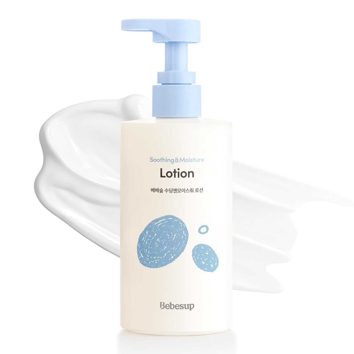 BEBESUP Daily Hydration Lotion bottle shows instant hydration for sensitive skin