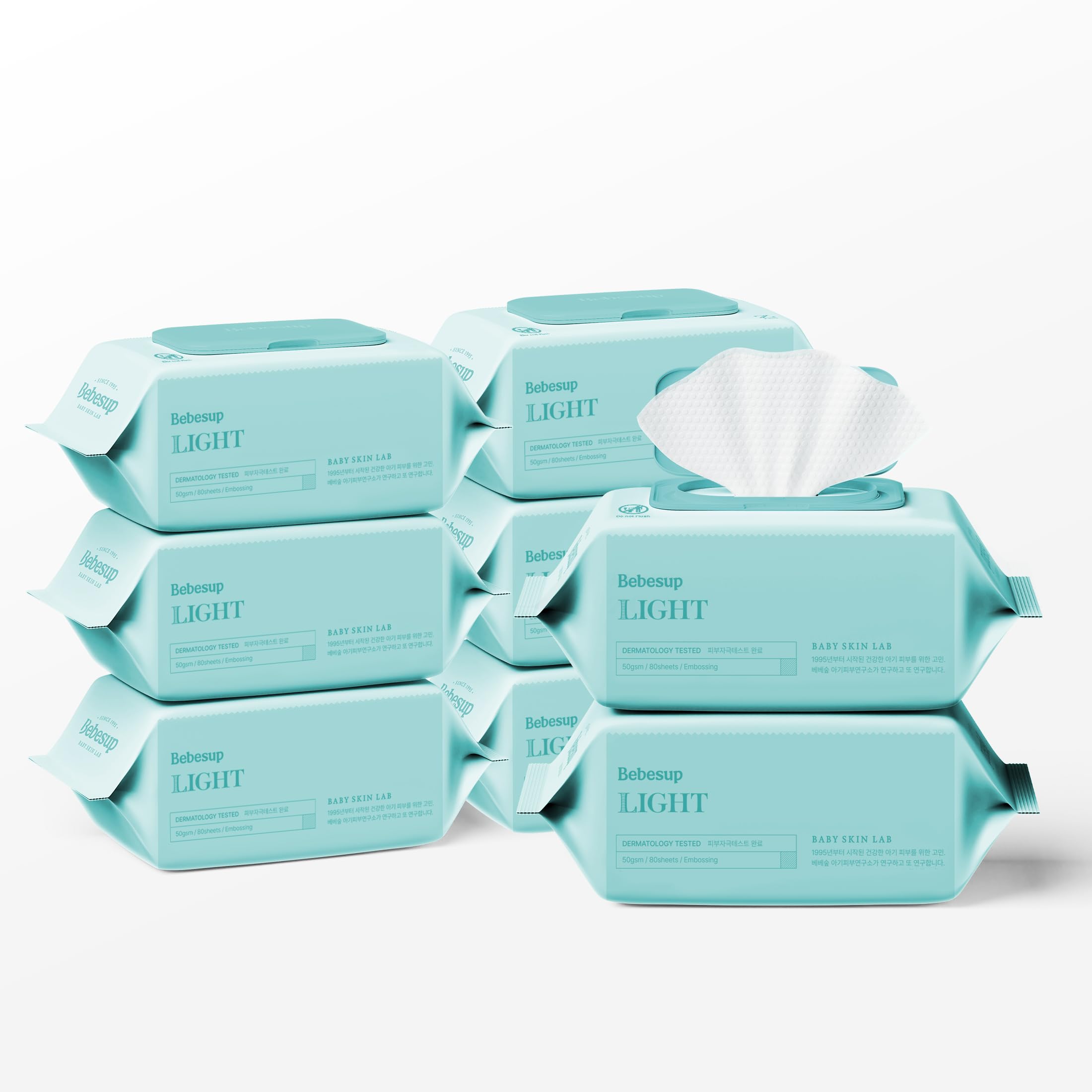 BEBESUP Korea's No.1 baby wipes bundle for on-the-go cleaning