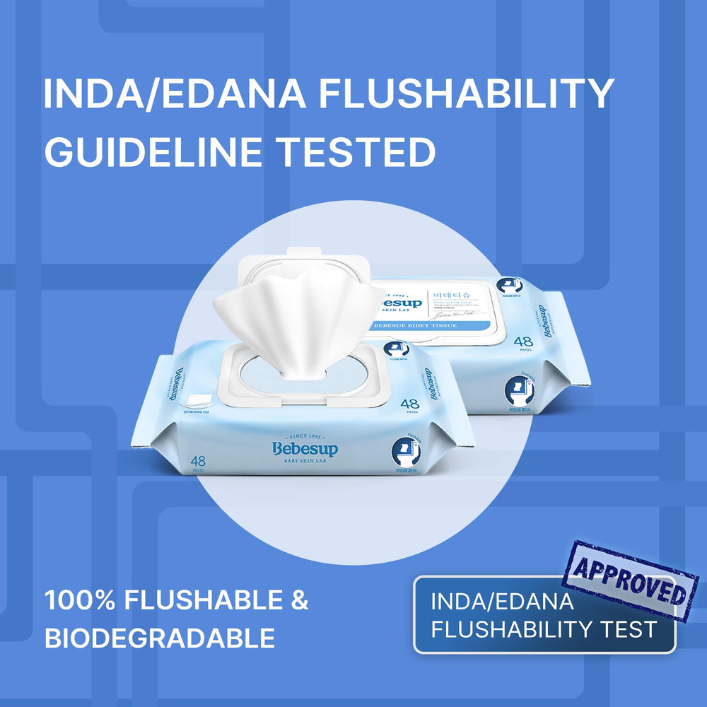 BEBESUP moisture-sealing flip-top cap keeps wipes fresh.