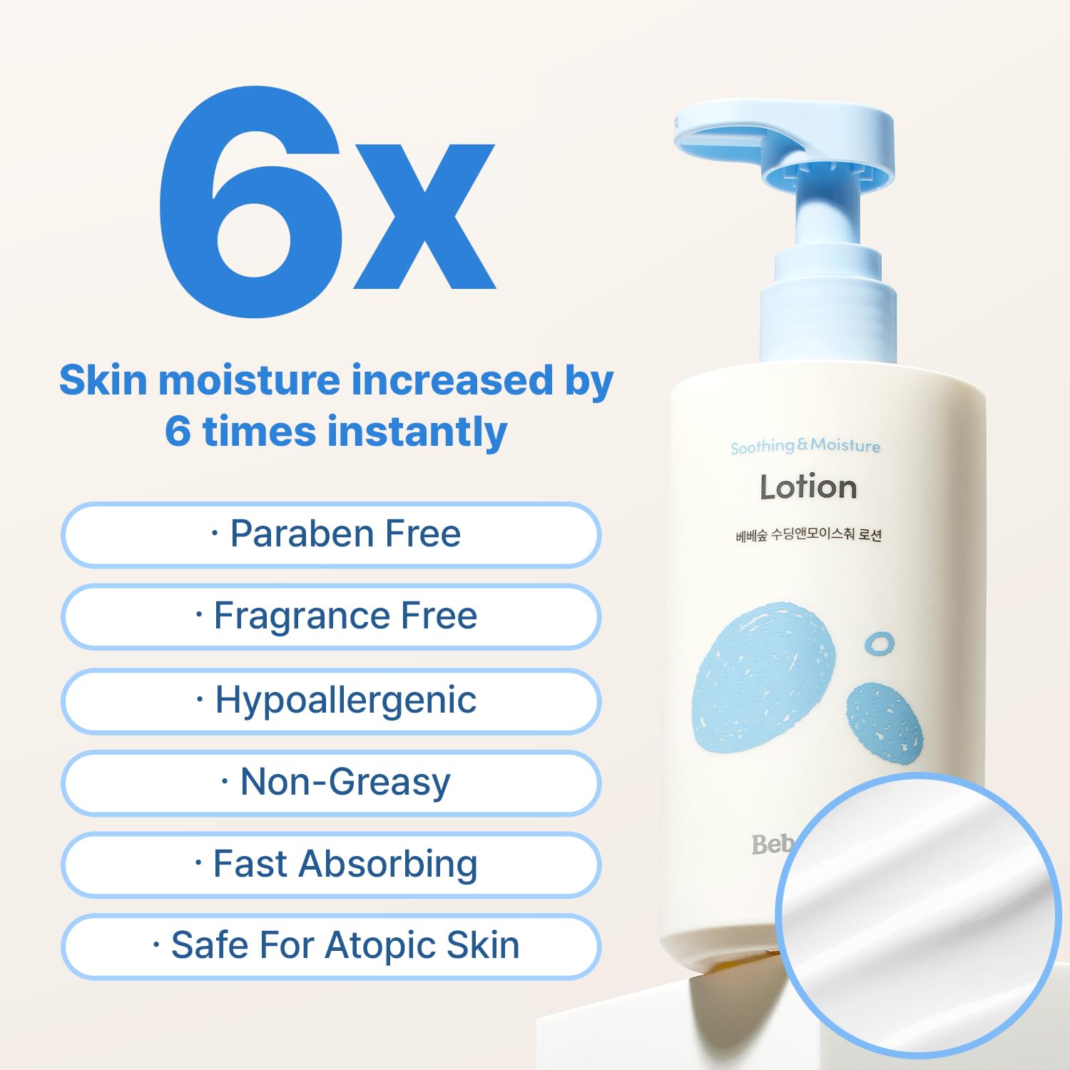 BEBESUP Organic Rice Ceramide Formula highlights nourishing ingredients for healthy skin