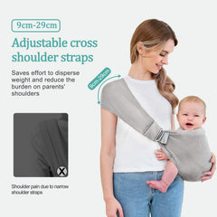 Bebless baby carrier with adjustable safety buckle for secure fit