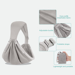 Bebless easy-on-off design for quick carrying setup