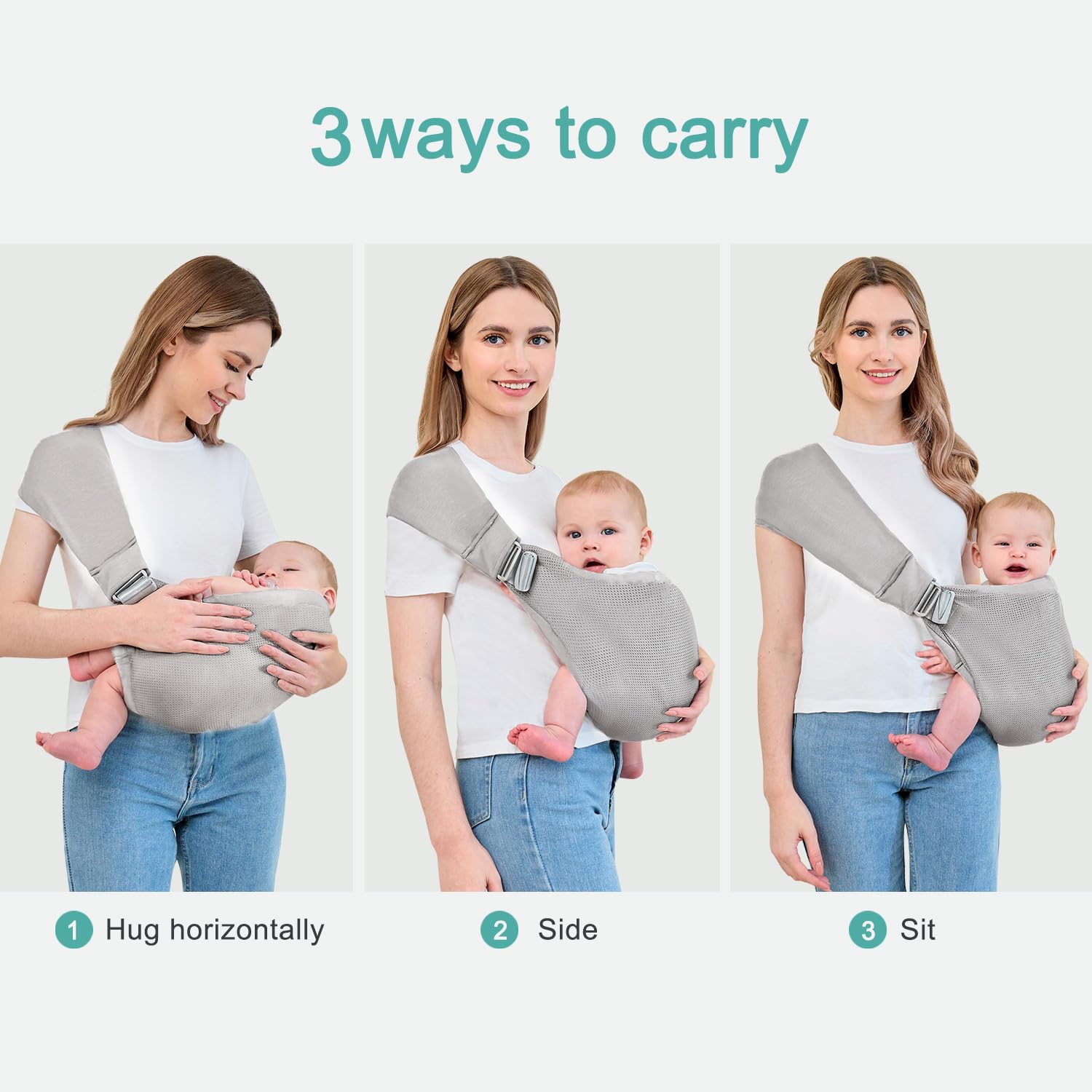 Bebless soft breathable fabric keeping baby comfy and parent cool