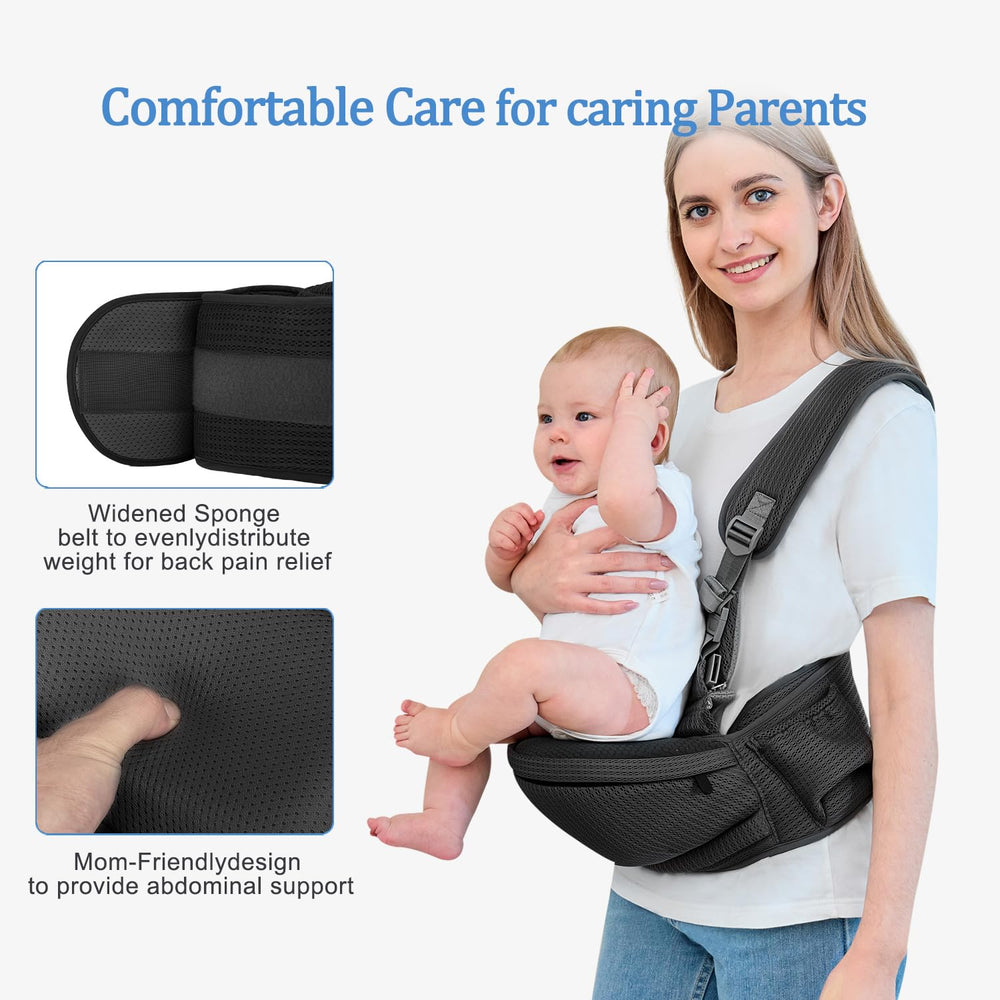 bebless Adjustable waistband demonstrates secure, customizable fit for caregivers
