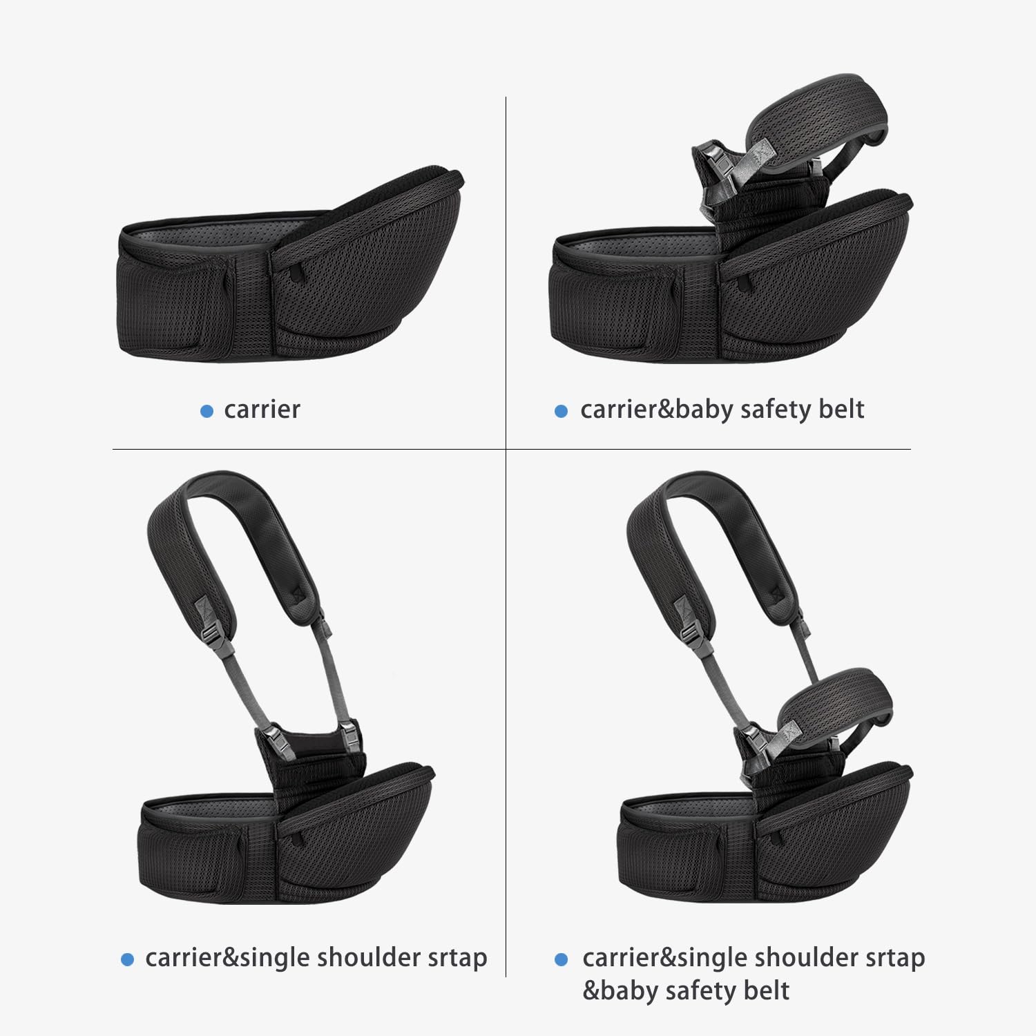 bebless Baby-inside view shows ergonomic support as baby rests comfortably