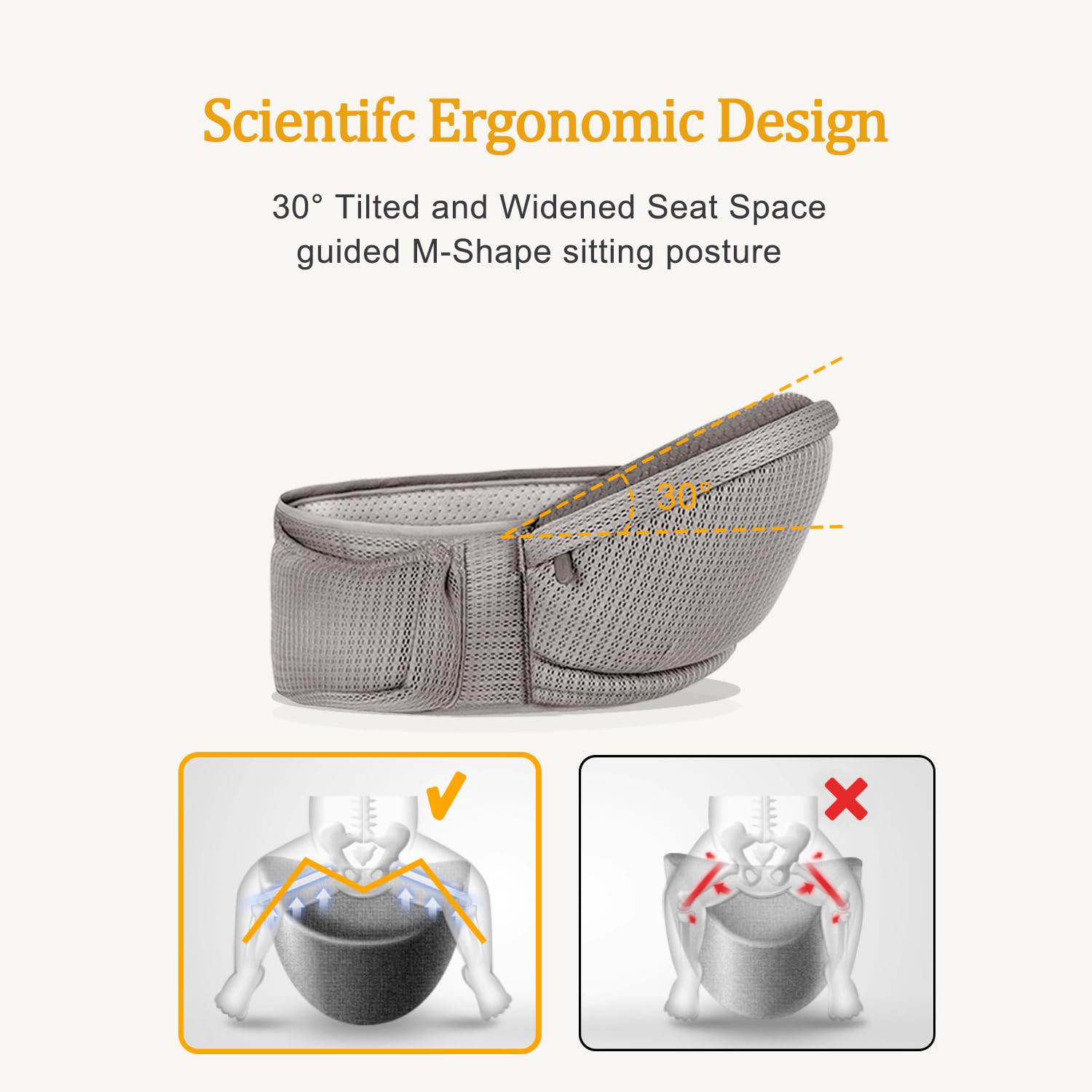 bebless hip carrier safety buckles close-up emphasizing secure closure during everyday tasks