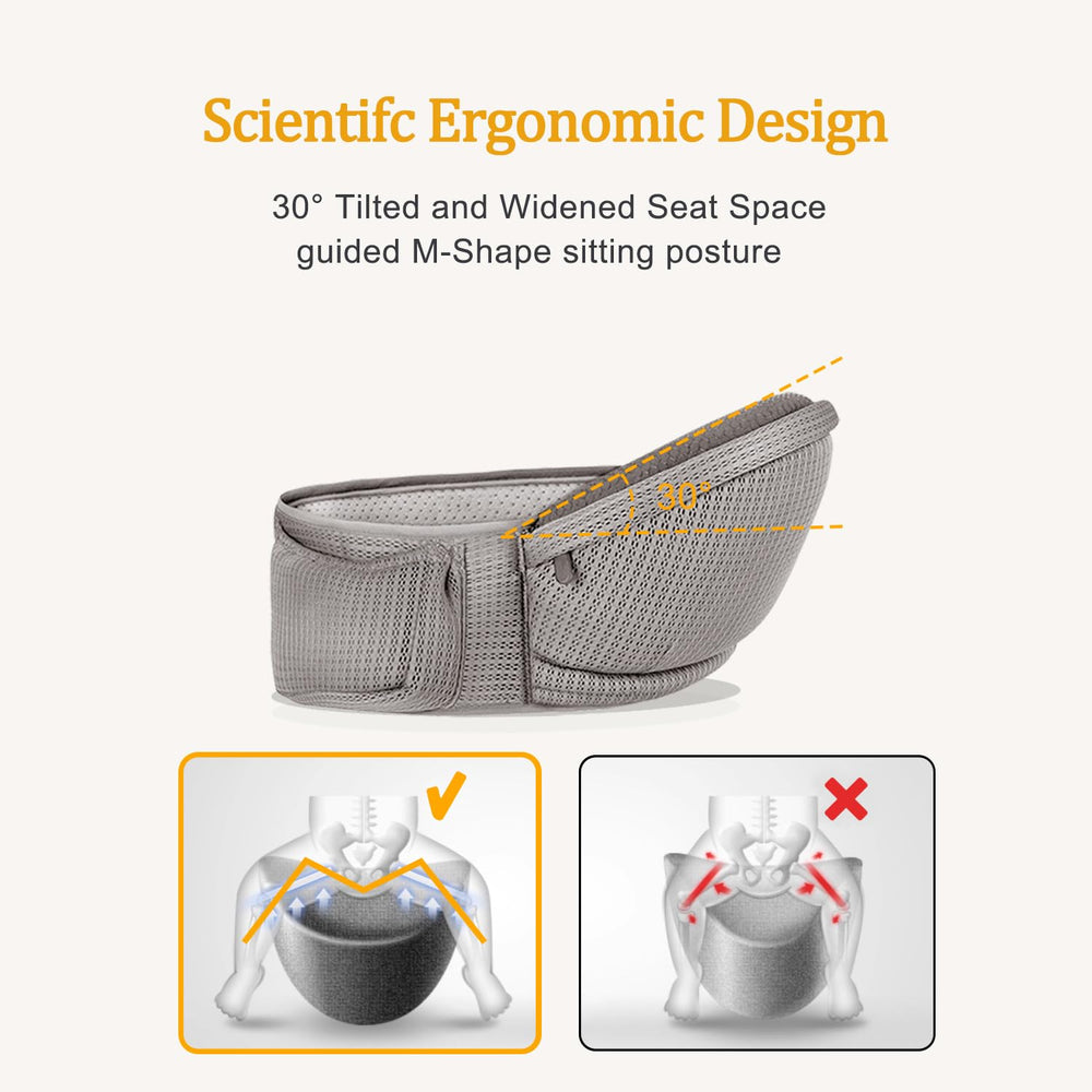 bebless hip carrier safety buckles close-up emphasizing secure closure during everyday tasks