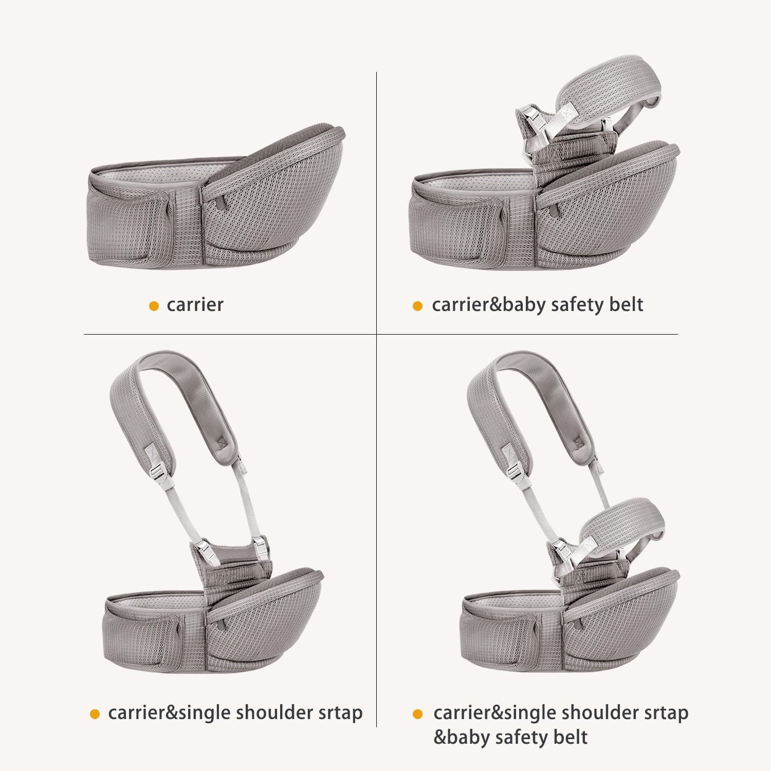 bebless side pockets in use offer convenient storage for keys, phone, and snacks