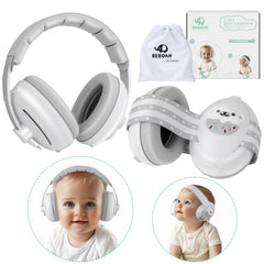 BEBOAN 2-in-1 baby ear muffs with adjustable-headband offer a secure fit