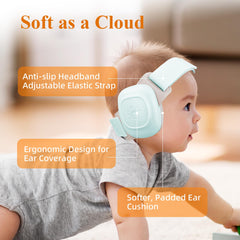 BEBOAN soft ear cushions offer gentle contact and sound isolation.