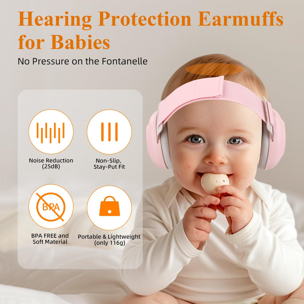 BEBOAN soft foam ear pads provide gentle comfort for delicate baby ears