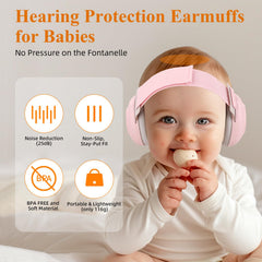 BEBOAN soft foam ear pads provide gentle comfort for delicate baby ears