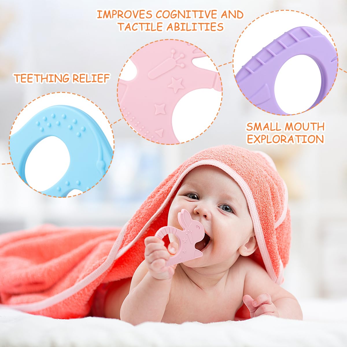 BEBOAN teething dolphin silicone toy for safe, playful chewing.