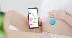 bebon Tunes app interface on smartphone for recording and playback to baby.