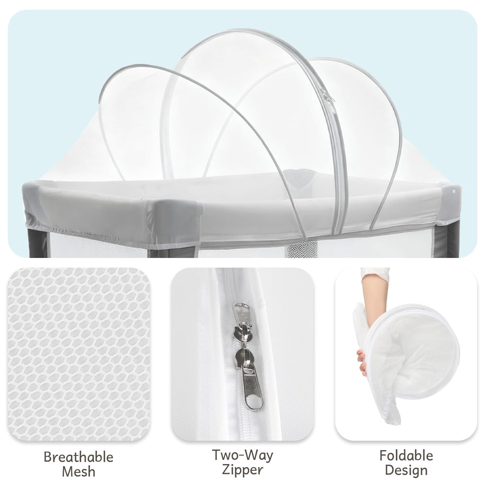 BEBONO breathable mesh provides airflow while keeping visibility.