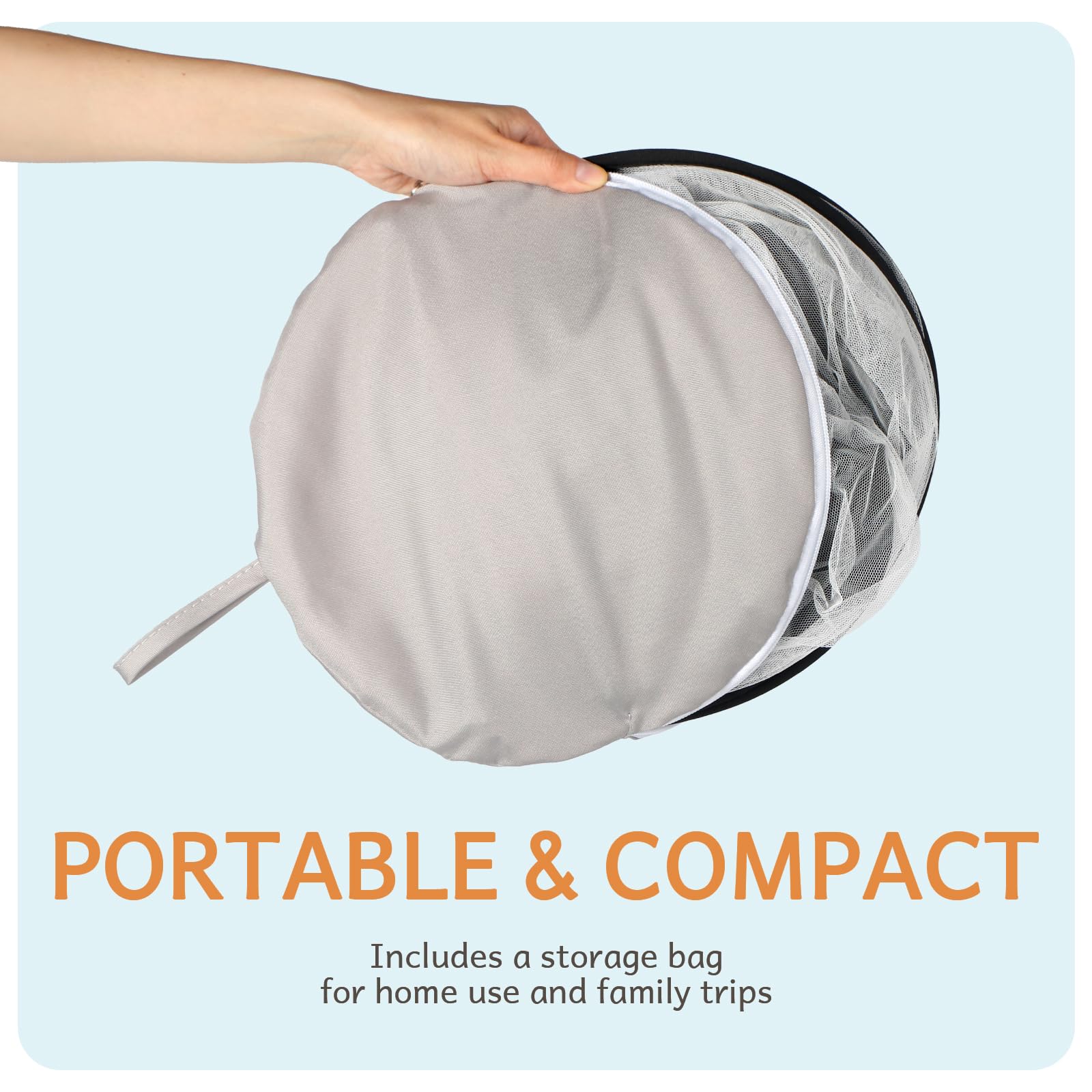 BEBONO elastic-fit design fits most playpens securely for quick setup.