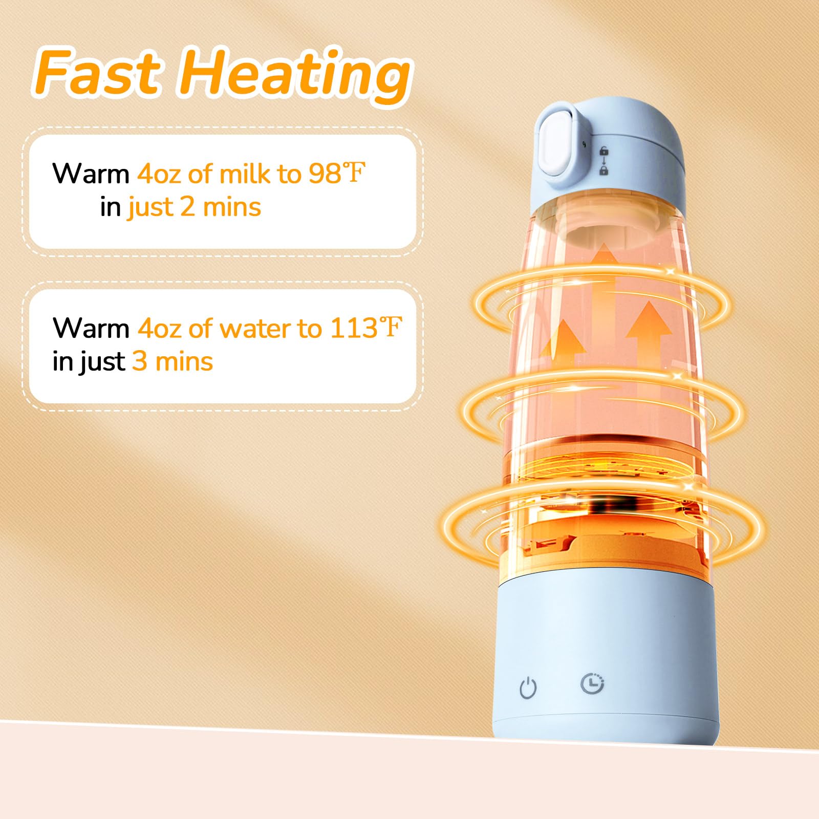 BEBOAN offers five temperature settings for flexible warming.