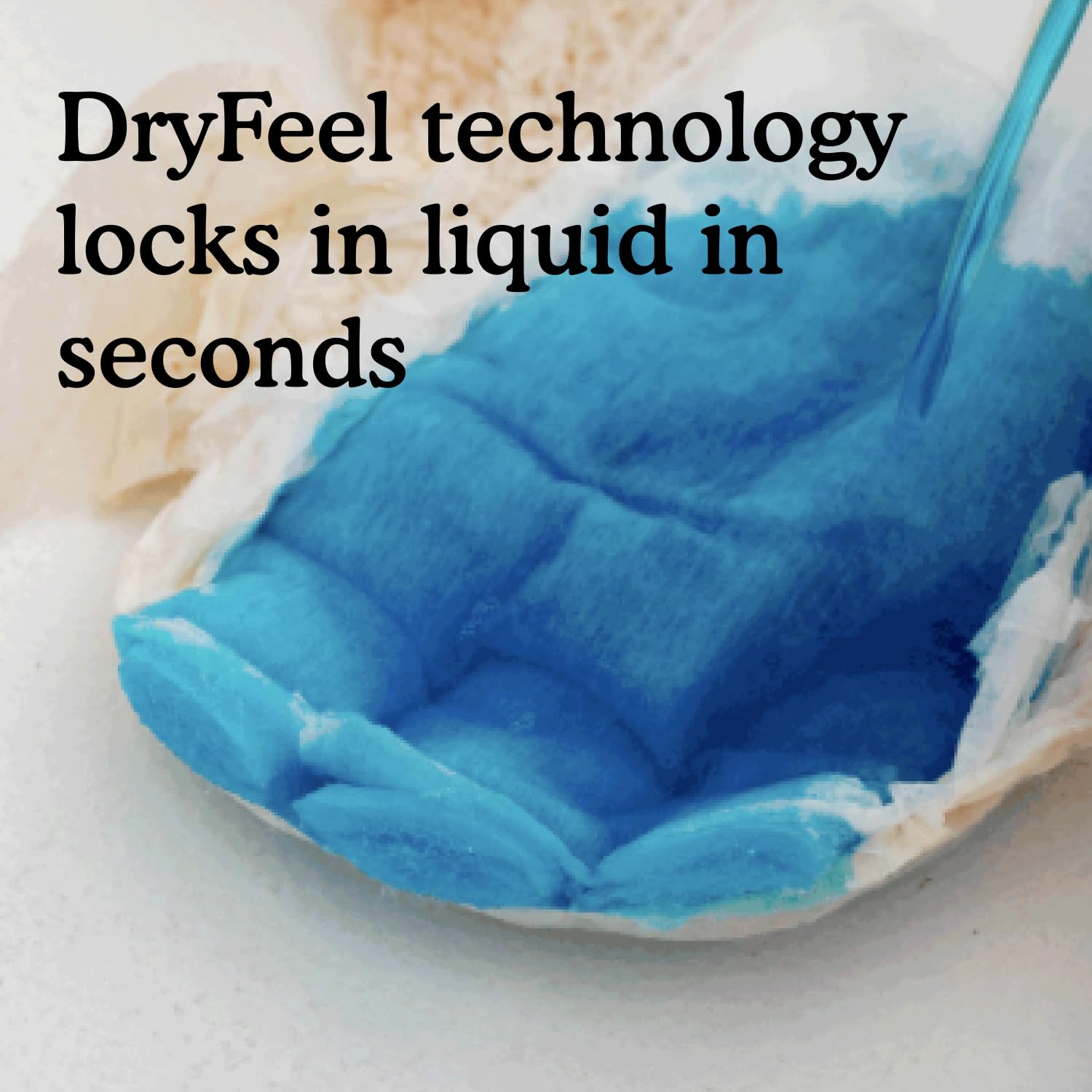 Because dual-absorption core traps moisture to keep you dry