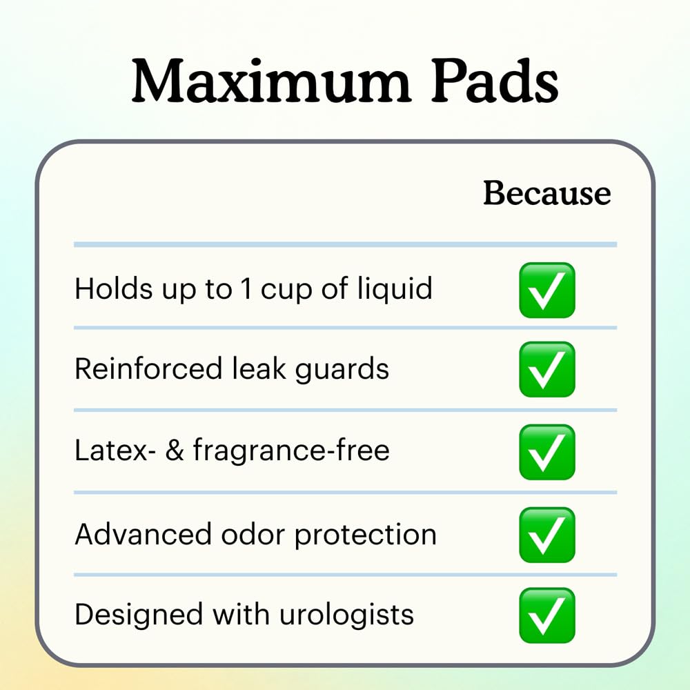 Discreet daily protection from Because pads suitable for work and travel