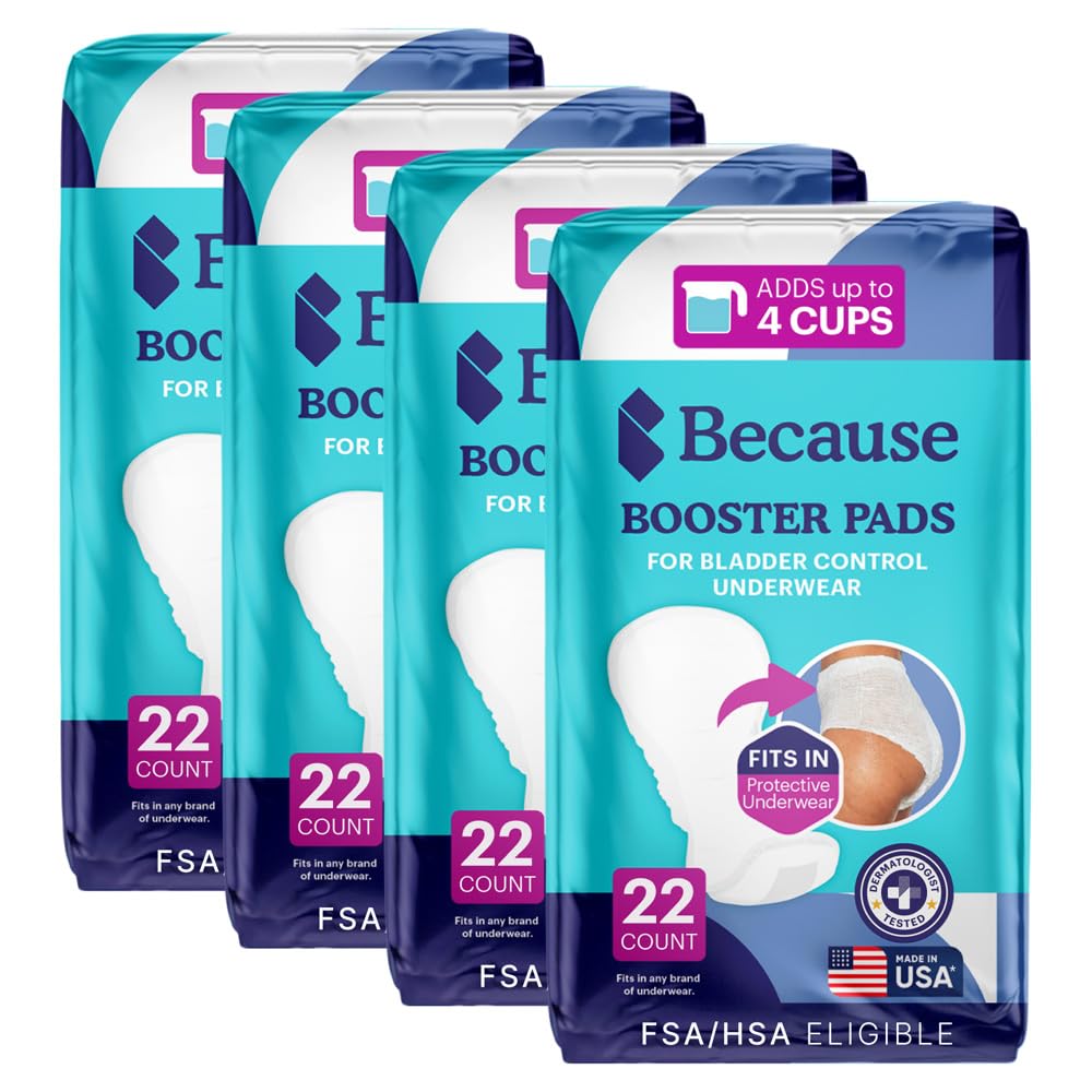 Because Overnight Booster Pads in use inside underwear provide added absorbency and comfort.