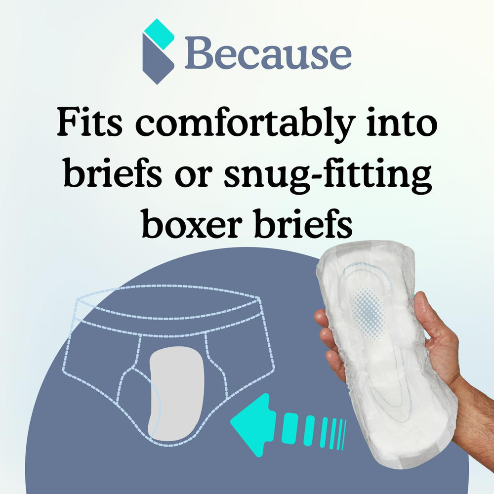 Because Premium Guards adhesive backing secures placement in regular underwear.