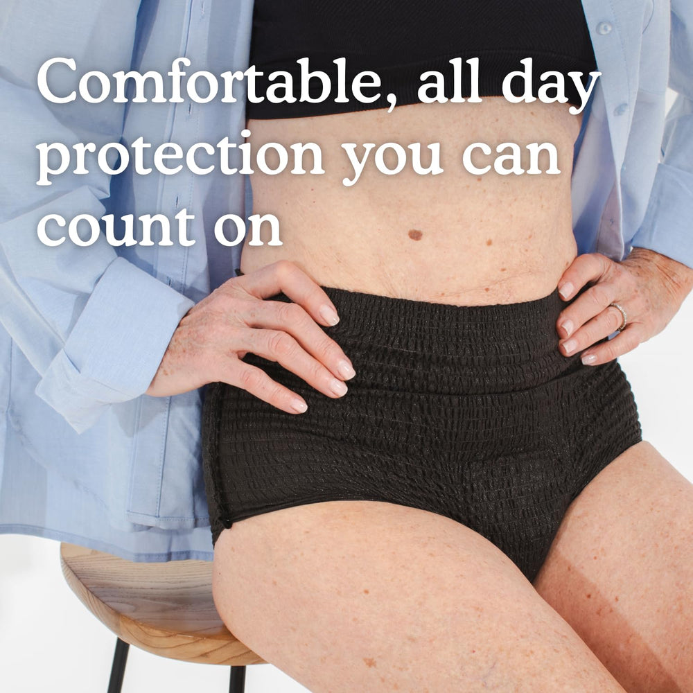 Because Premium Maximum Absorbency underwear absorbent-core-detail reveals dual-core protection