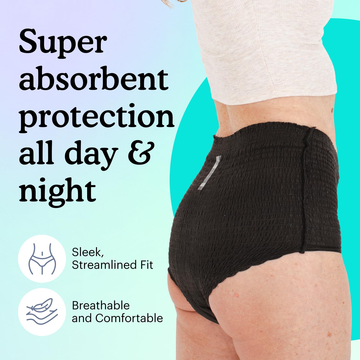Because Premium underwear packaging for four-pack convenience