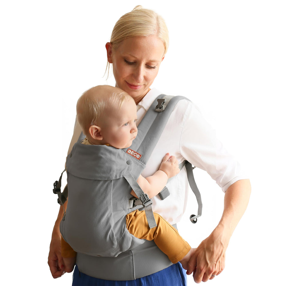 Beco Gemini 2.0 newborn seat shows adjustable fit for tiny beginnings and extended use.