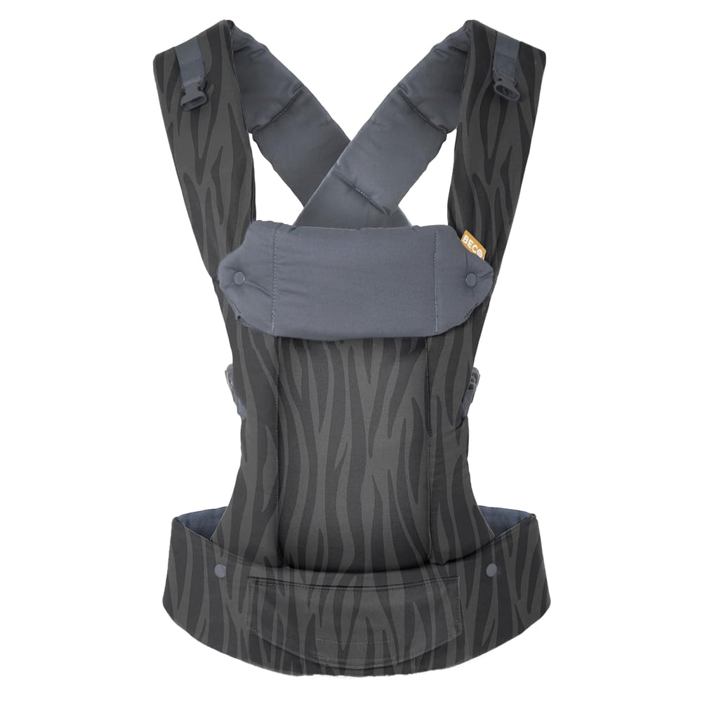 Beco Gemini baby carrier with built-in headrest for comfortable newborn support.