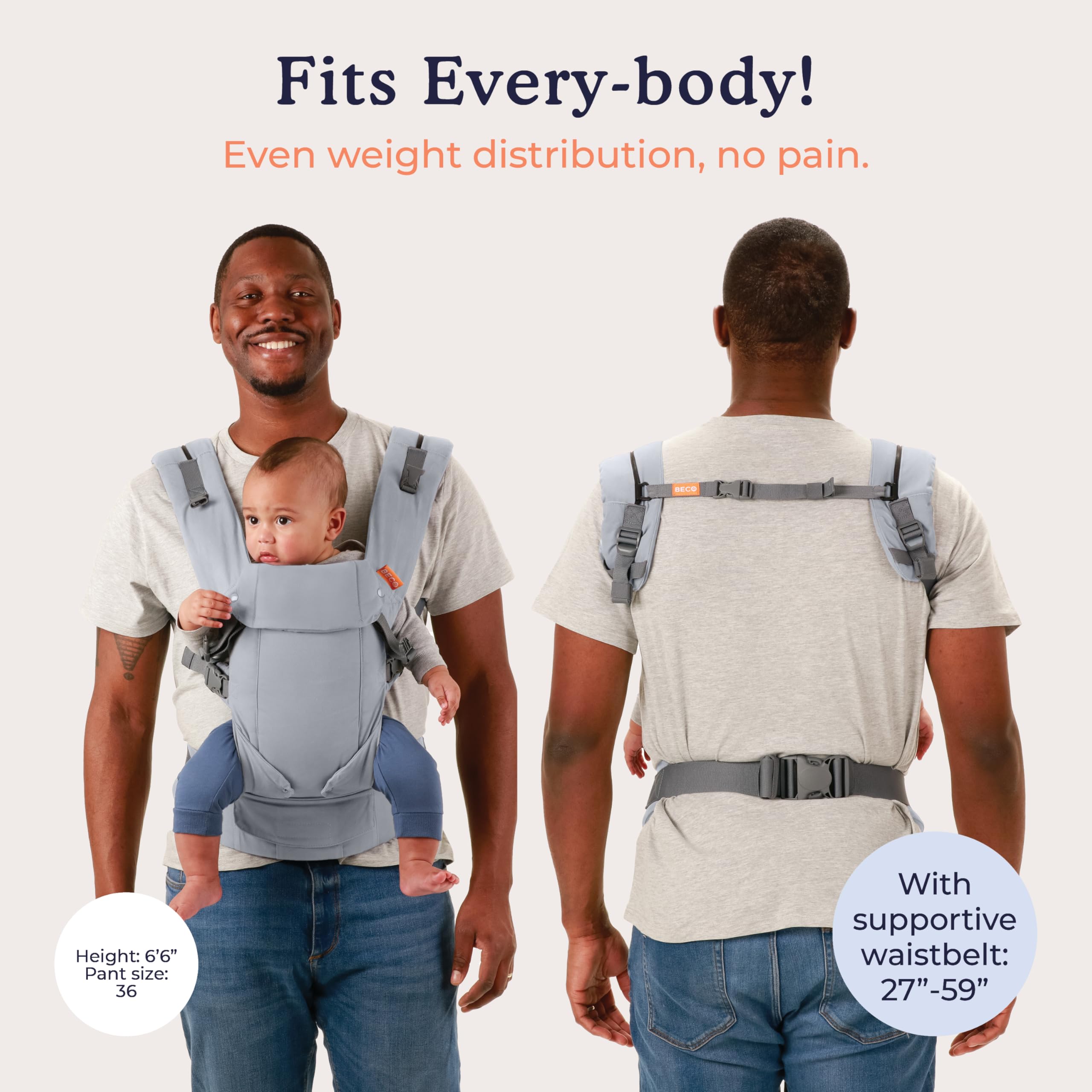Beco Gemini Classic Grey hip-healthy certification adds confidence.