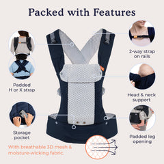 Beco Gemini four carry positions offer versatile carrying options