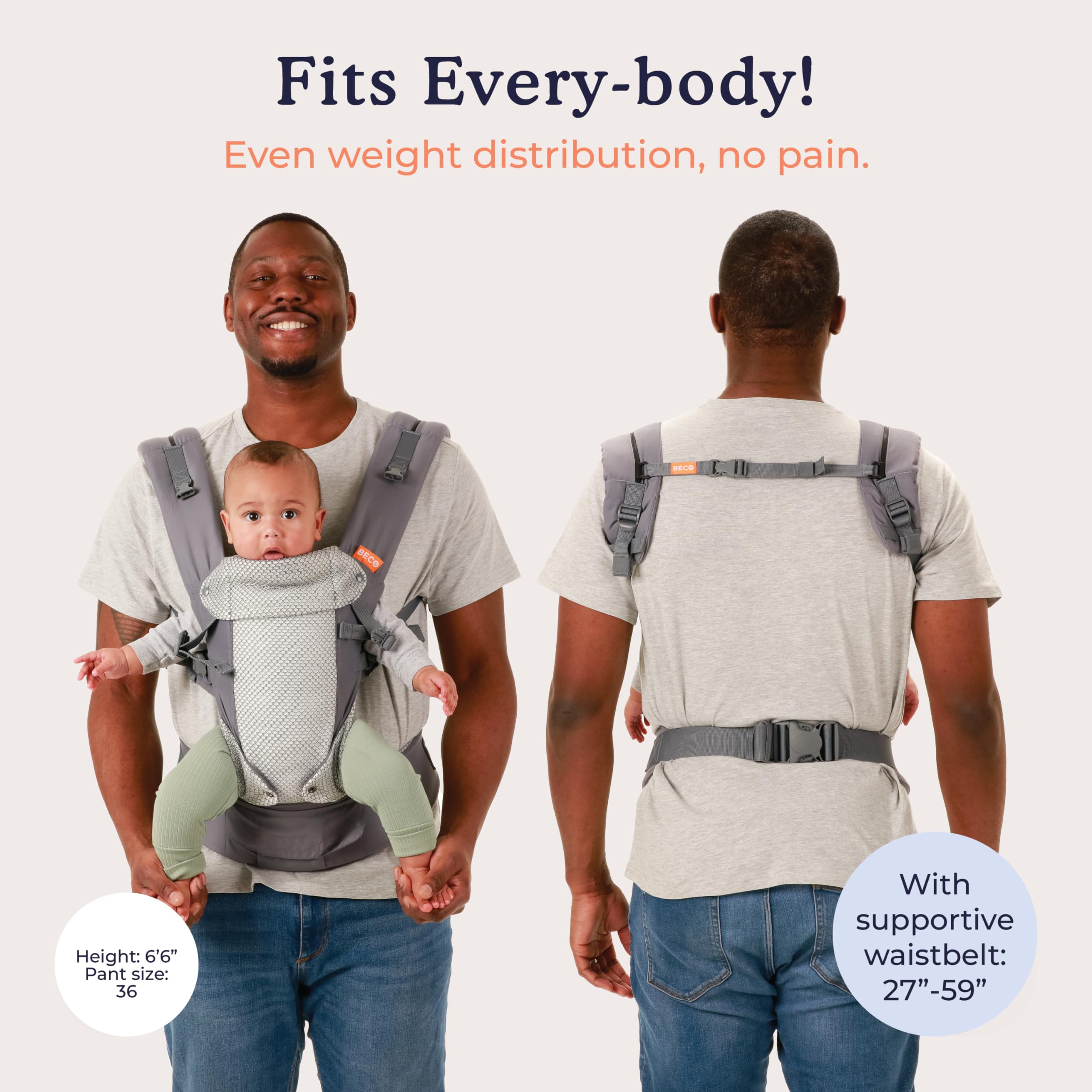Beco Gemini hands-free comfort with crossable straps helps multitask during daily routines